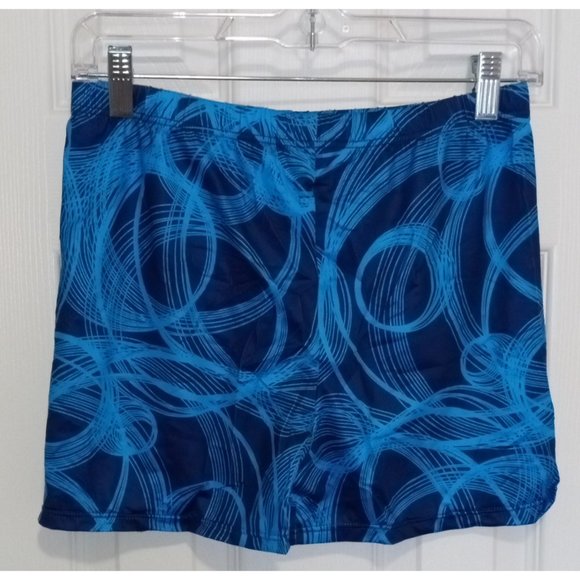 Boys Swim Shorts Swimming Trunks Tropical Pattern Elastic Waist Blue - Picture 1 of 3